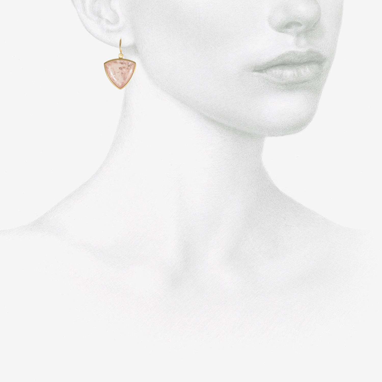 LOLA BROOKS 18K & MORGANITE TRILLIANT EARRINGS, 24.67CT