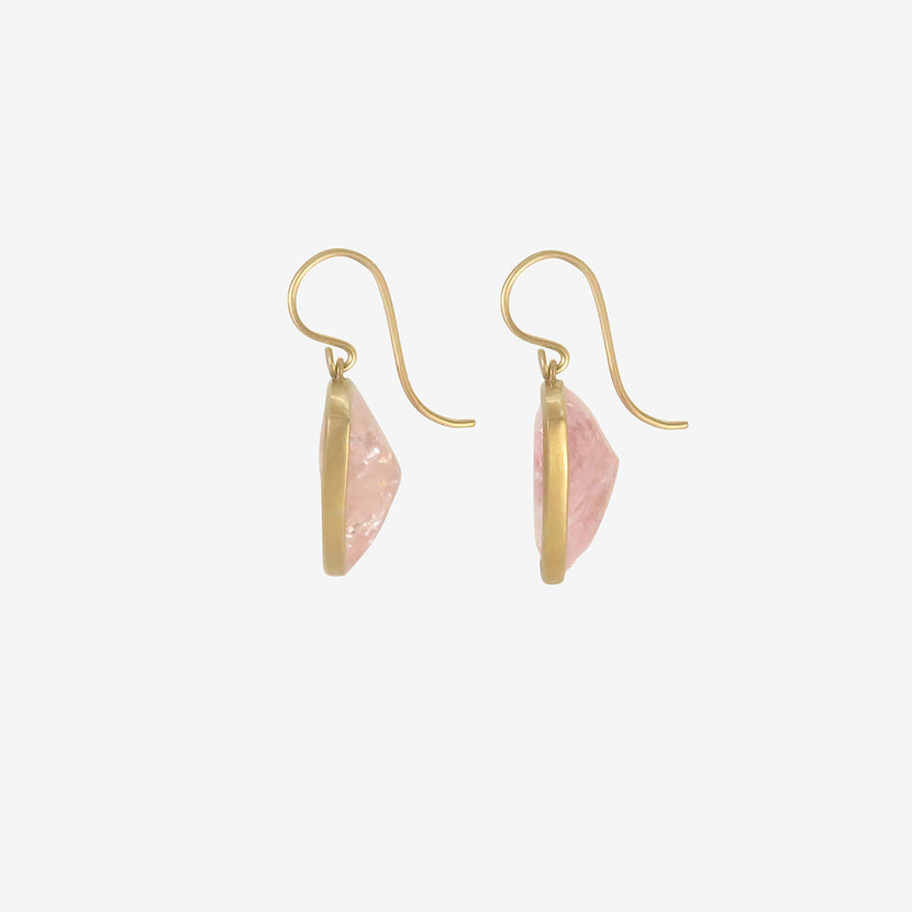 LOLA BROOKS 18K & MORGANITE TRILLIANT EARRINGS, 24.67CT