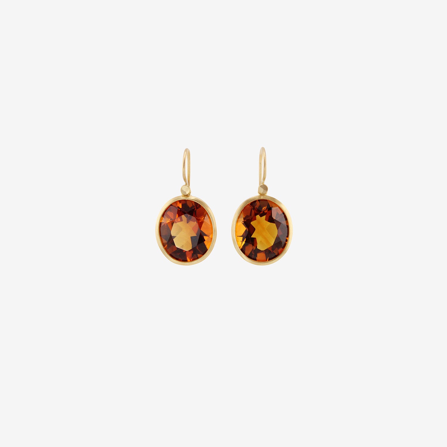 LOLA BROOKS 18K & OVAL BRAZILIAN CITRINE DROP EARRINGS, 19.21CT