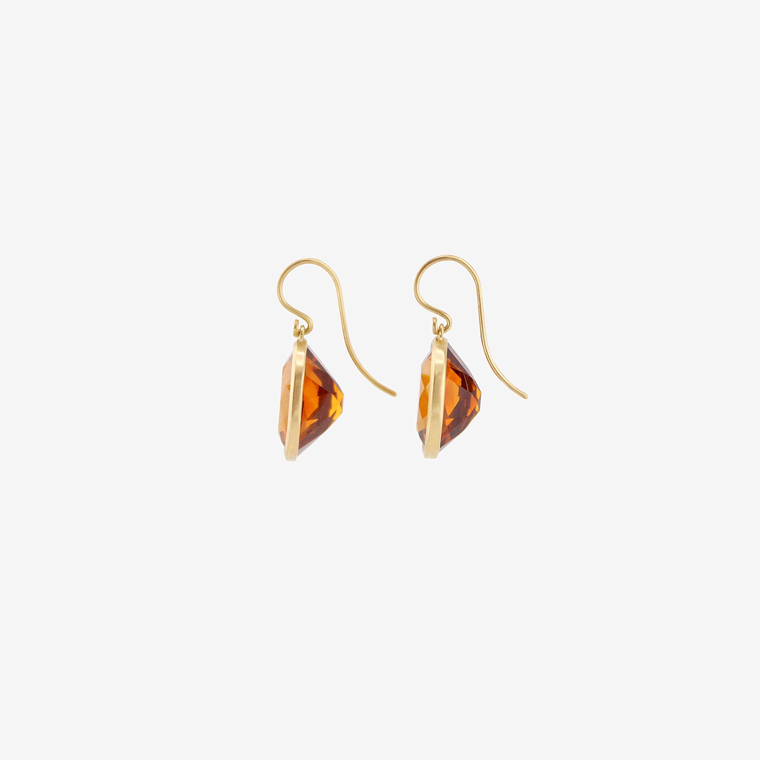 LOLA BROOKS 18K & OVAL BRAZILIAN CITRINE DROP EARRINGS, 19.21CT