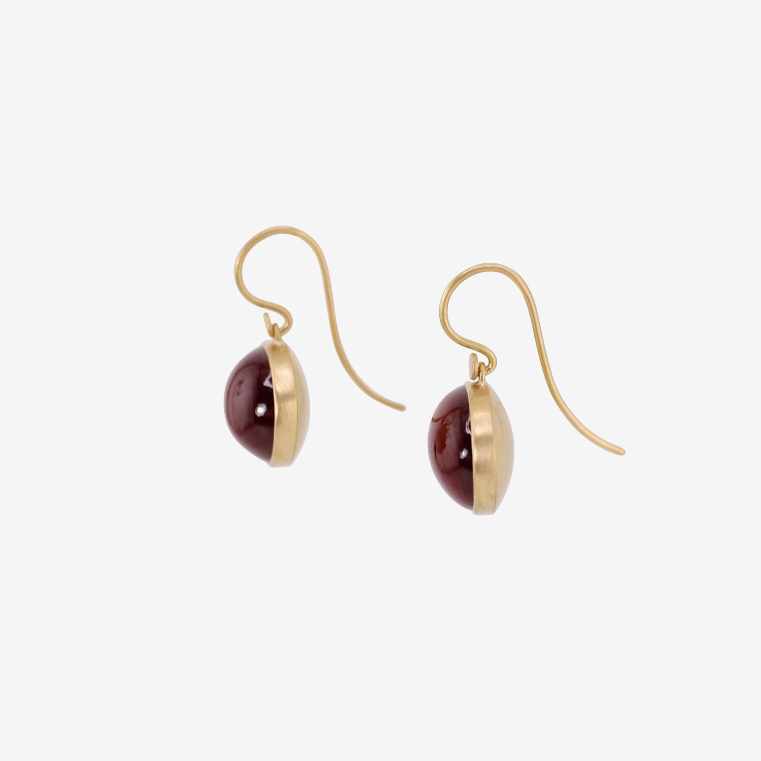 LOLA BROOKS 18K & OVAL HESSONITE GARNET EARRINGS, 18.67CT