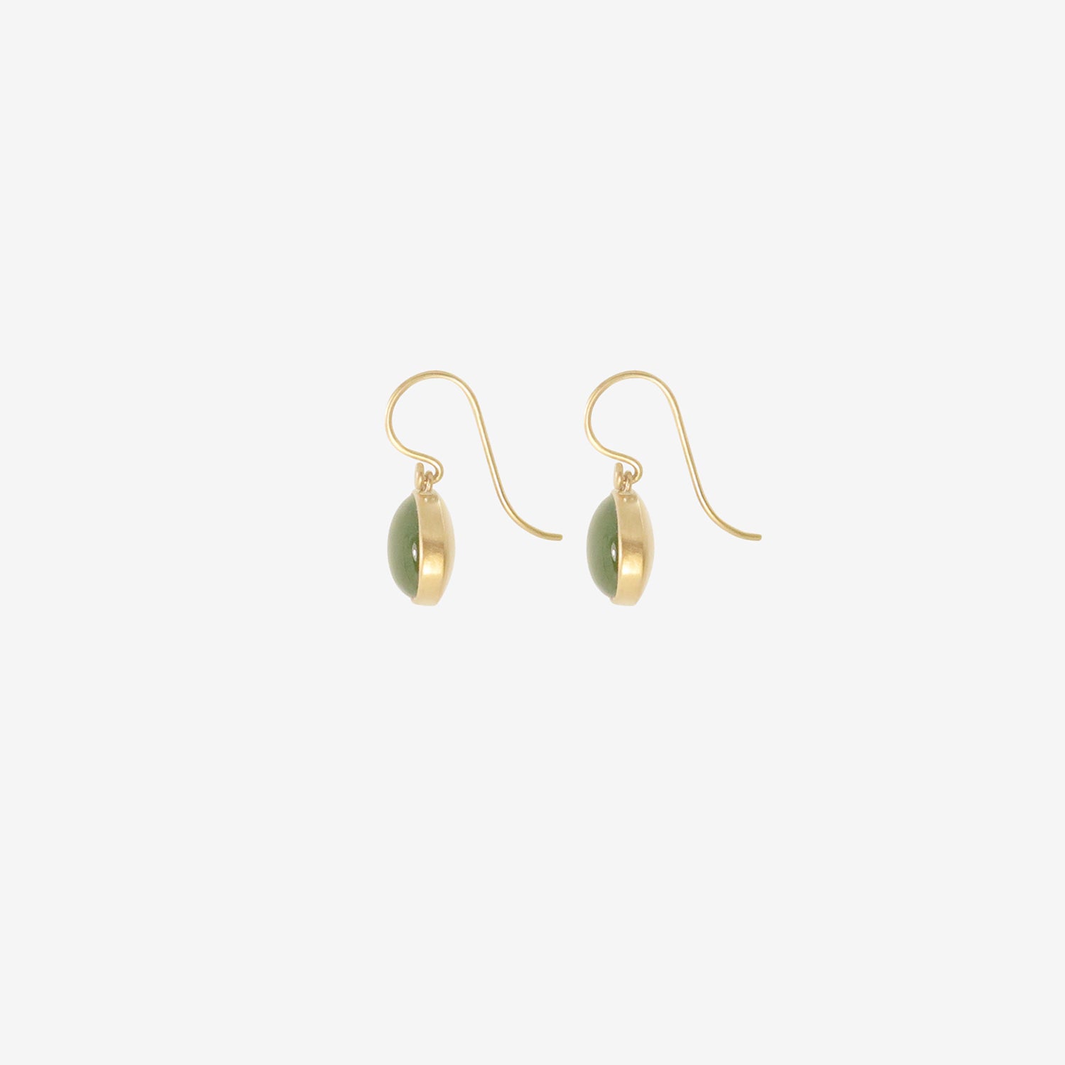 LOLA BROOKS 18K & OVAL JADE DROP EARRINGS, 9.62CT