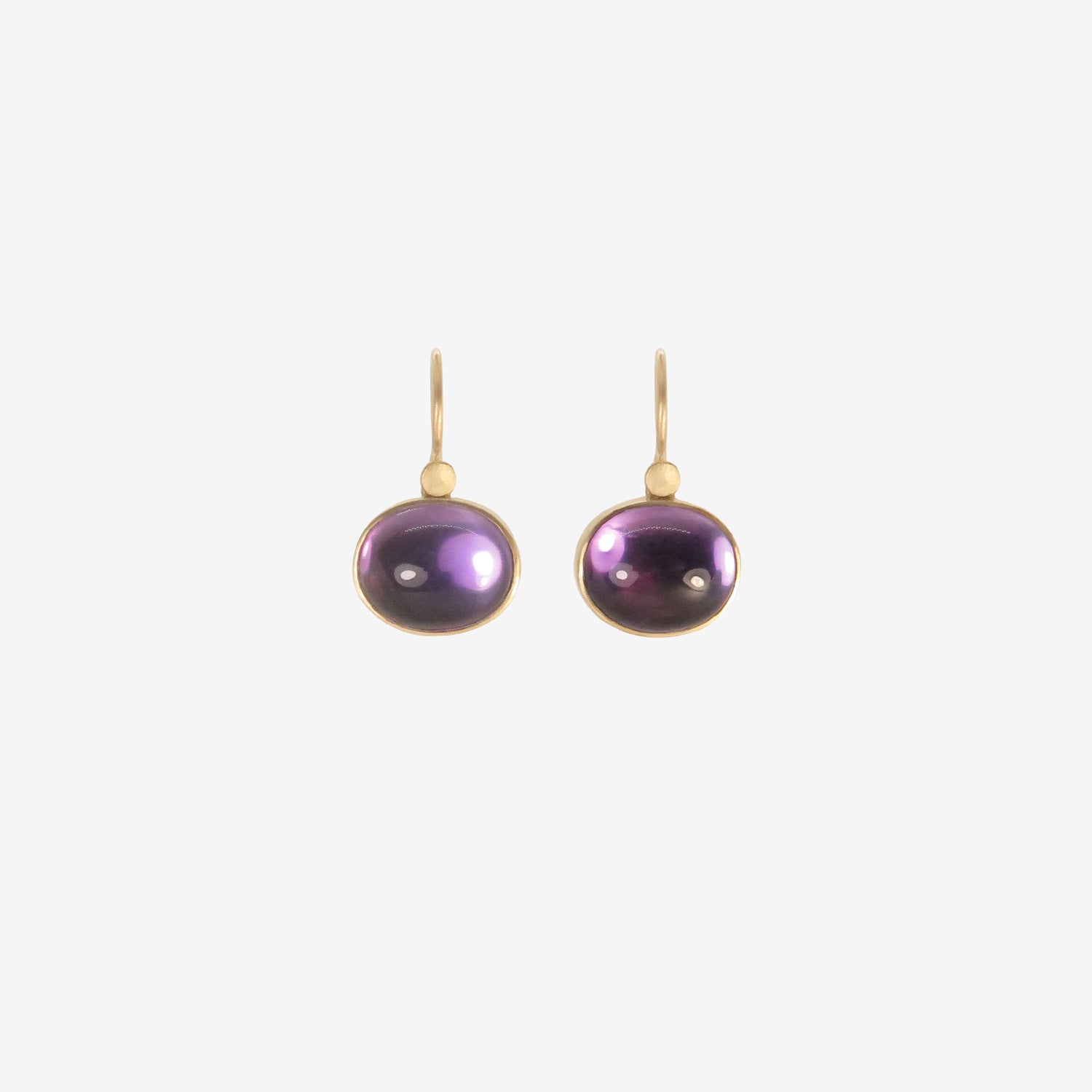 LOLA BROOKS 18K & OVAL AMETHYST EARRINGS, 9.57CT