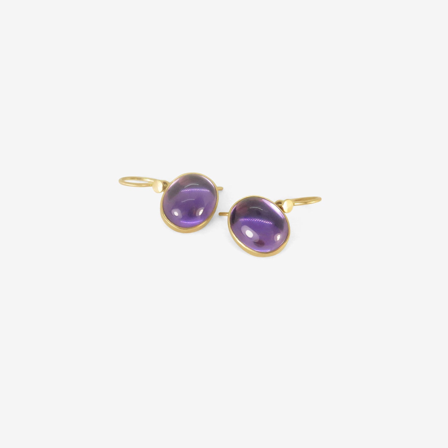 LOLA BROOKS 18K & OVAL AMETHYST EARRINGS, 9.57CT