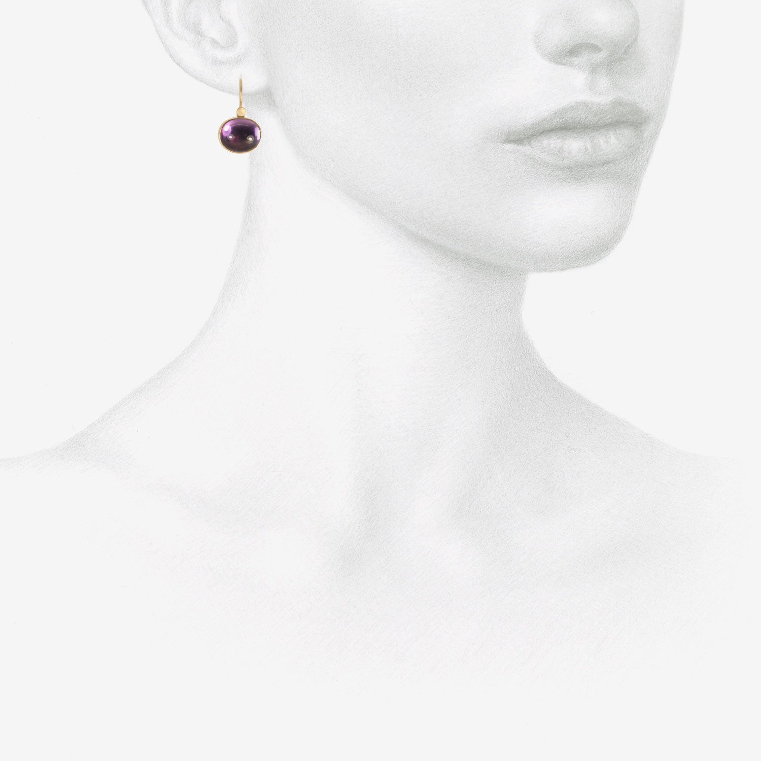 LOLA BROOKS 18K & OVAL AMETHYST EARRINGS, 9.57CT