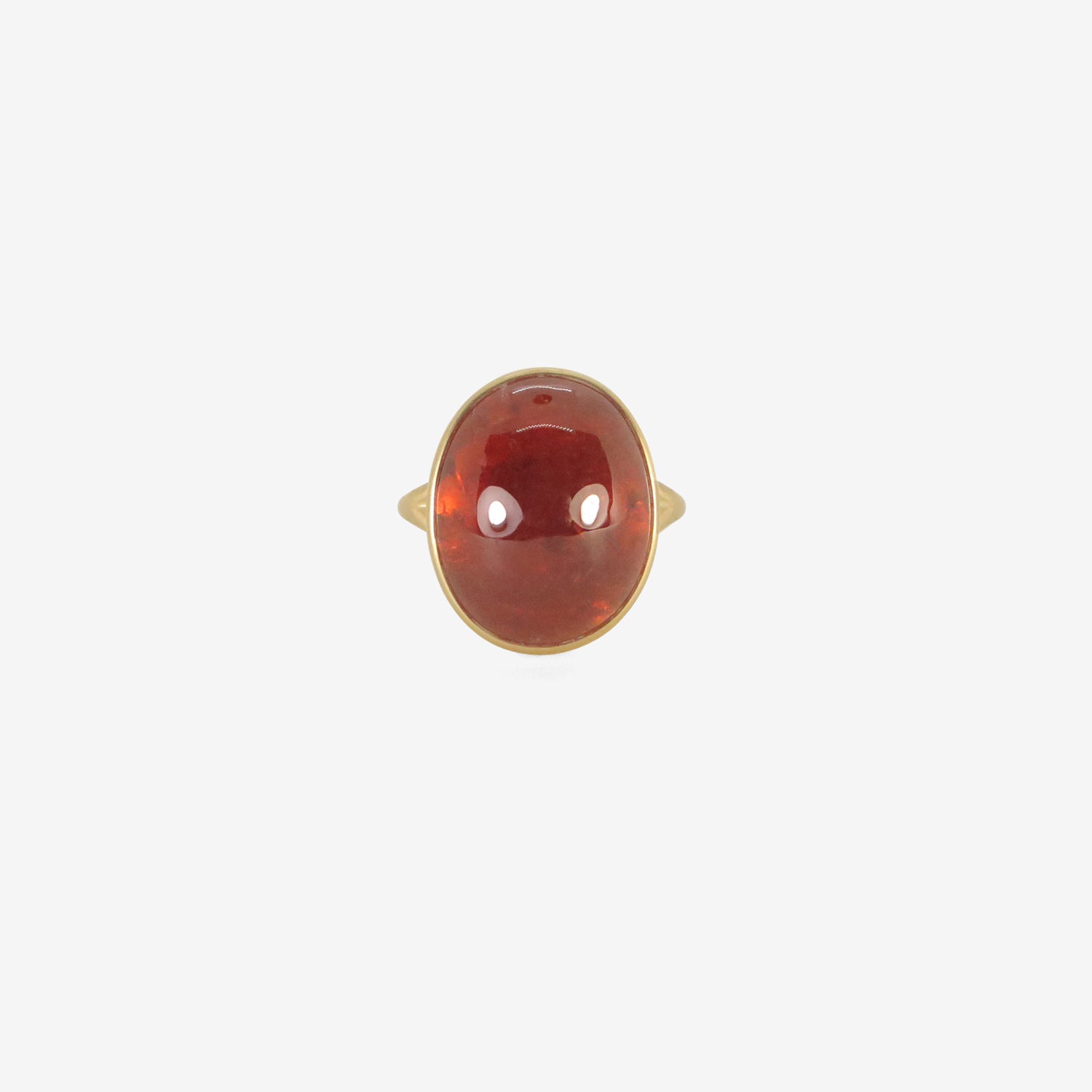 LOLA BROOKS 18K & OVAL SPESSARTITE GARNET RING, 19.87CT