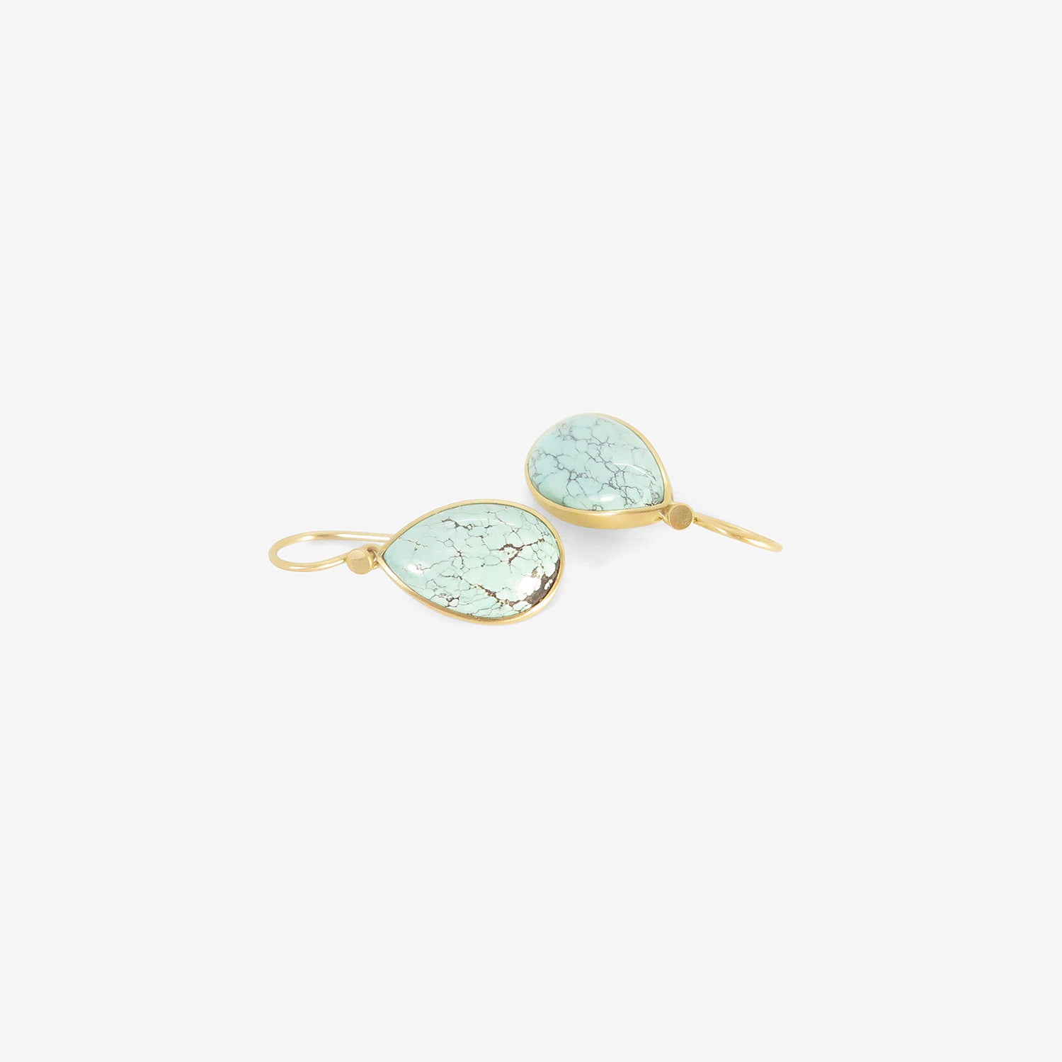LOLA BROOKS 18K & PEAR-SHAPED TIBETAN TURQUOISE DROP