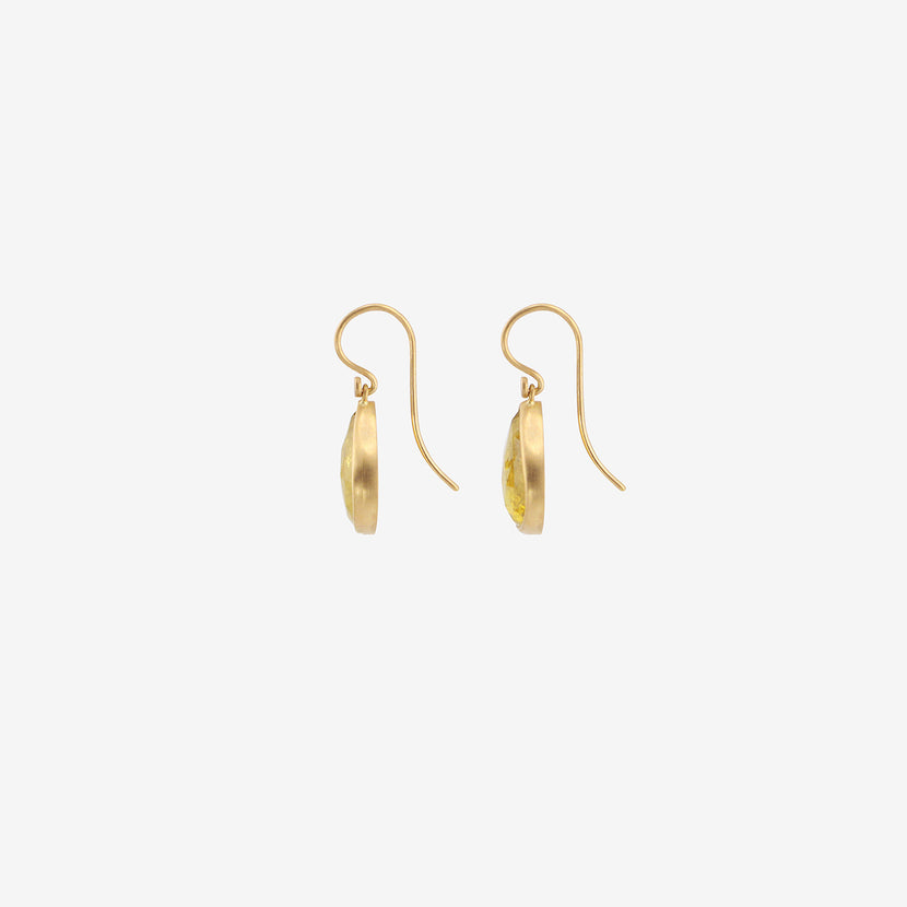 LOLA BROOKS 18K & PEAR-SHAPED SUNSHINE YELLOW TOURMALINE DROP EARRINGS, 12.79CT