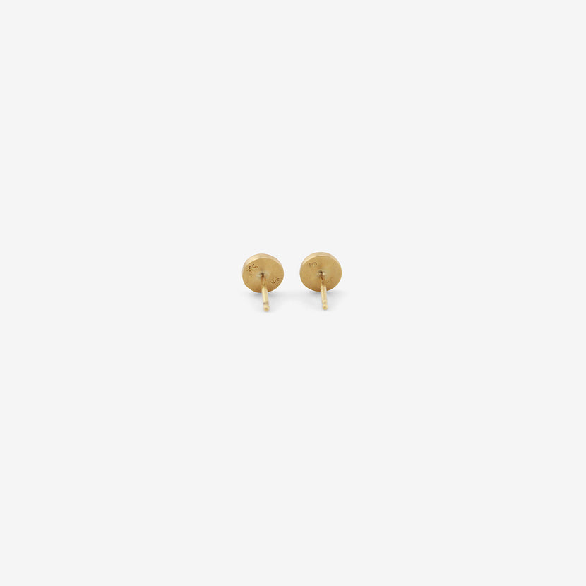 LOLA BROOKS 18K & ROUND CABOCHON PALE BLUE TOURMALINE STUDS, 1.46CT
