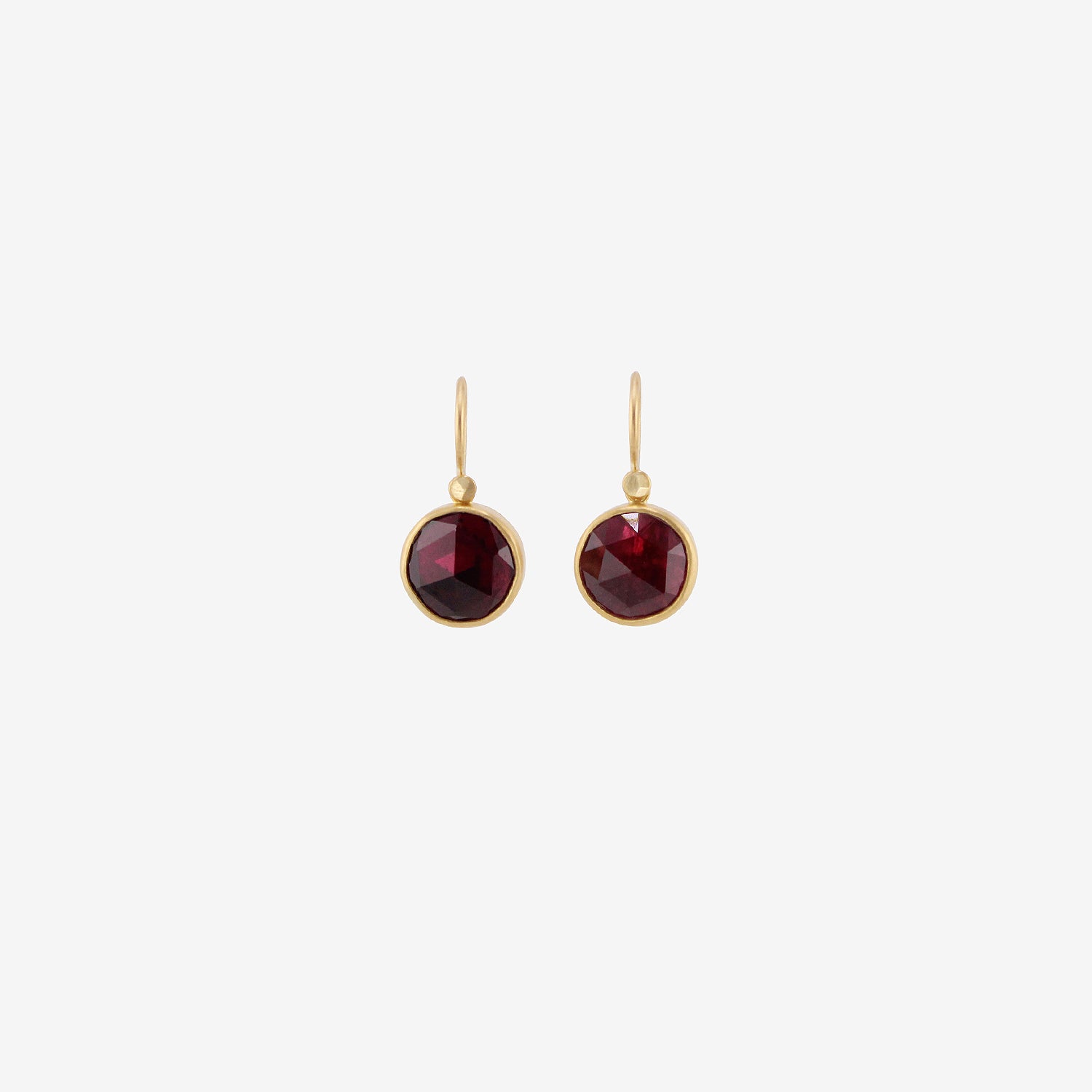 LOLA BROOKS 18K & ROUND RED-PINK TOURMALINE ROLY-POLY DROP EARRINGS, 6.2CT