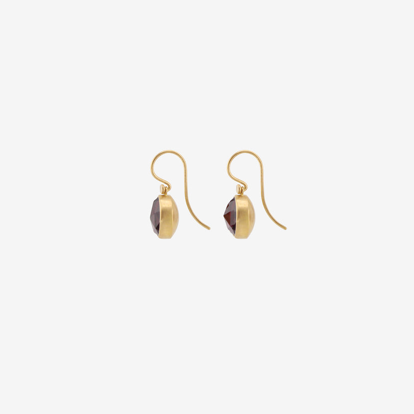 LOLA BROOKS 18K & ROUND RED-PINK TOURMALINE ROLY-POLY DROP EARRINGS, 6.2CT