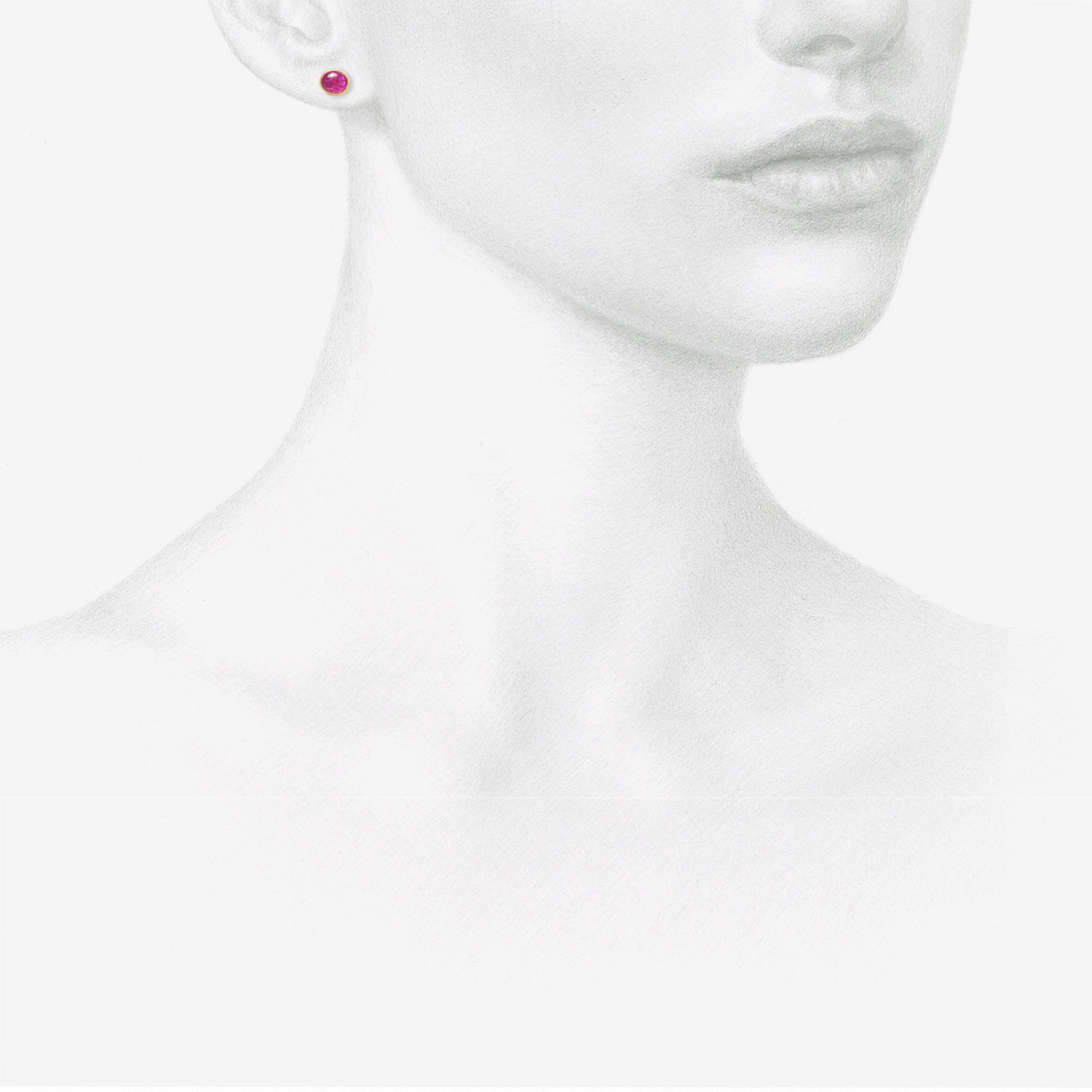 LOLA BROOKS 18K & RUBY PEBBLE STUDS, 1.12CT