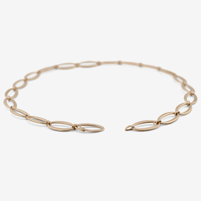 NICOLE LANDAW 14K BOLD OVAL LINK CHAIN NECKLACE
