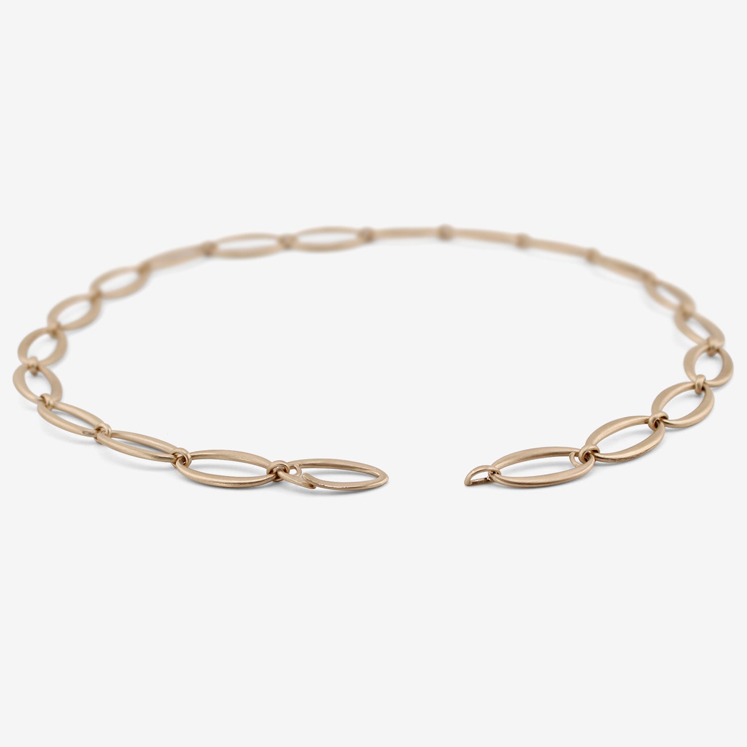 NICOLE LANDAW 14K BOLD OVAL LINK CHAIN NECKLACE