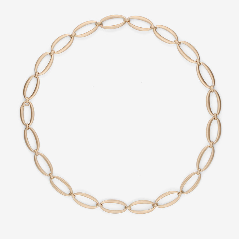 NICOLE LANDAW 14K BOLD OVAL LINK CHAIN NECKLACE