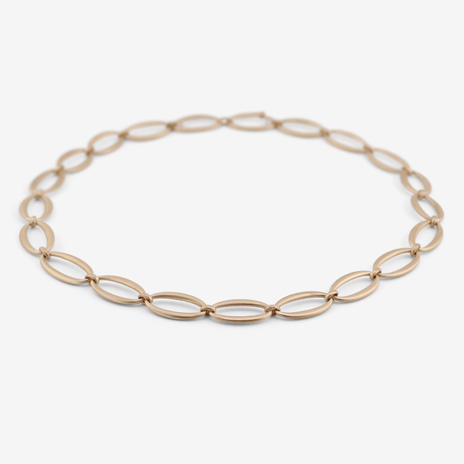 NICOLE LANDAW 14K BOLD OVAL LINK CHAIN NECKLACE