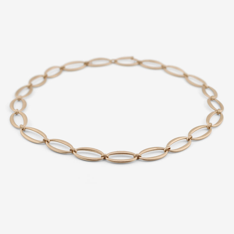 NICOLE LANDAW 14K BOLD OVAL LINK CHAIN NECKLACE