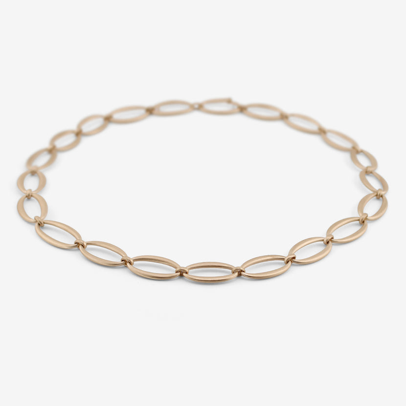 NICOLE LANDAW 14K BOLD OVAL LINK CHAIN NECKLACE