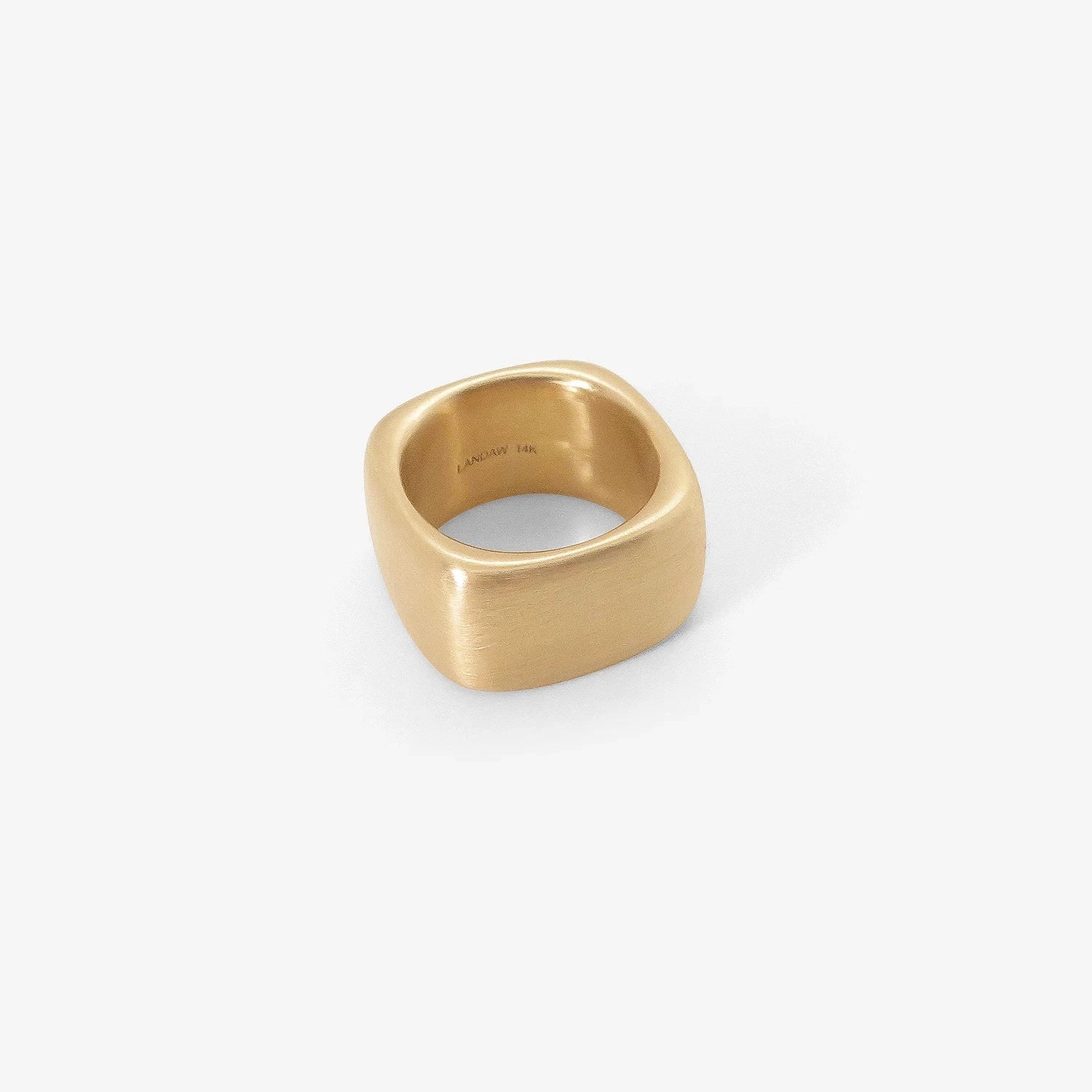 NICOLE LANDAW 14K CUSHION SQUARE BAND
