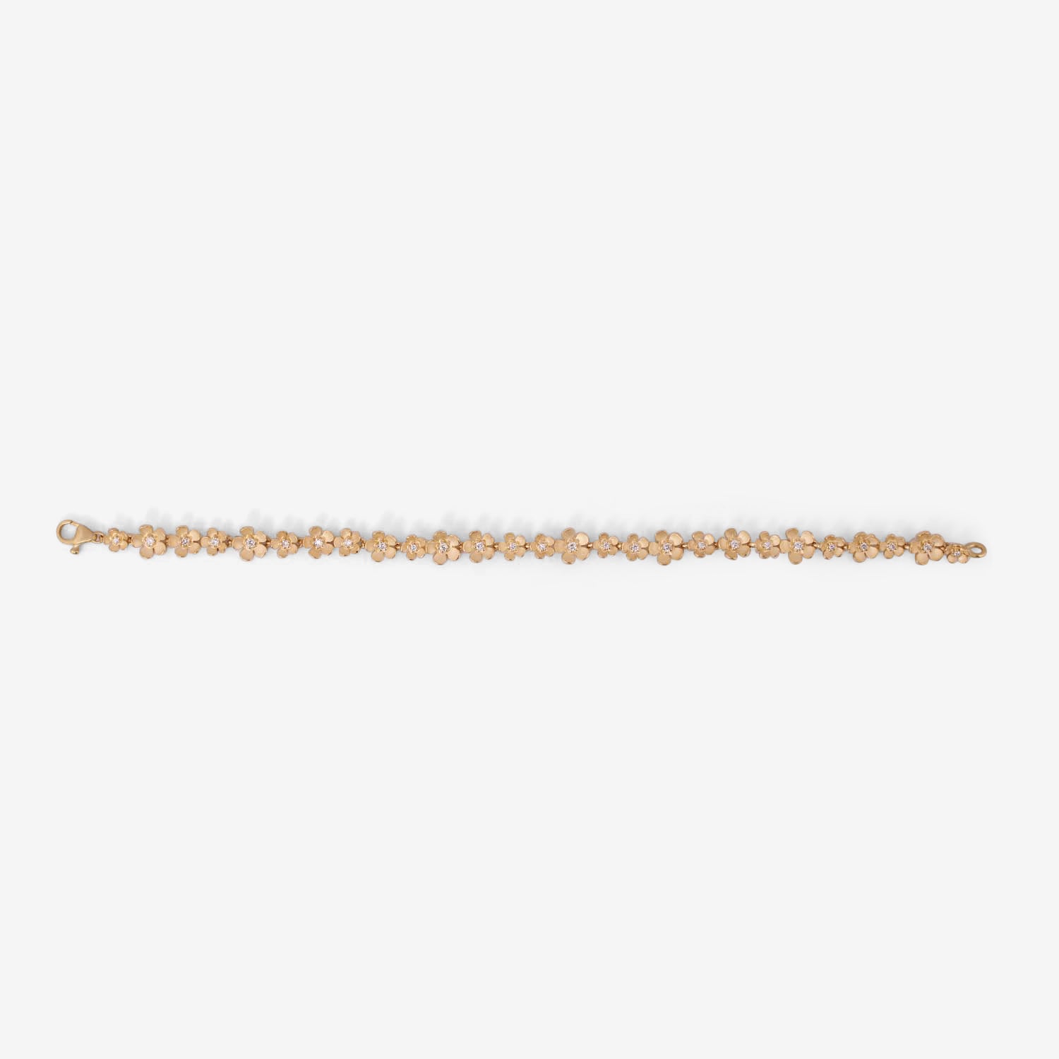 NICOLE LANDAW 14K & DIAMOND FLOWER BRACELET, .42CT