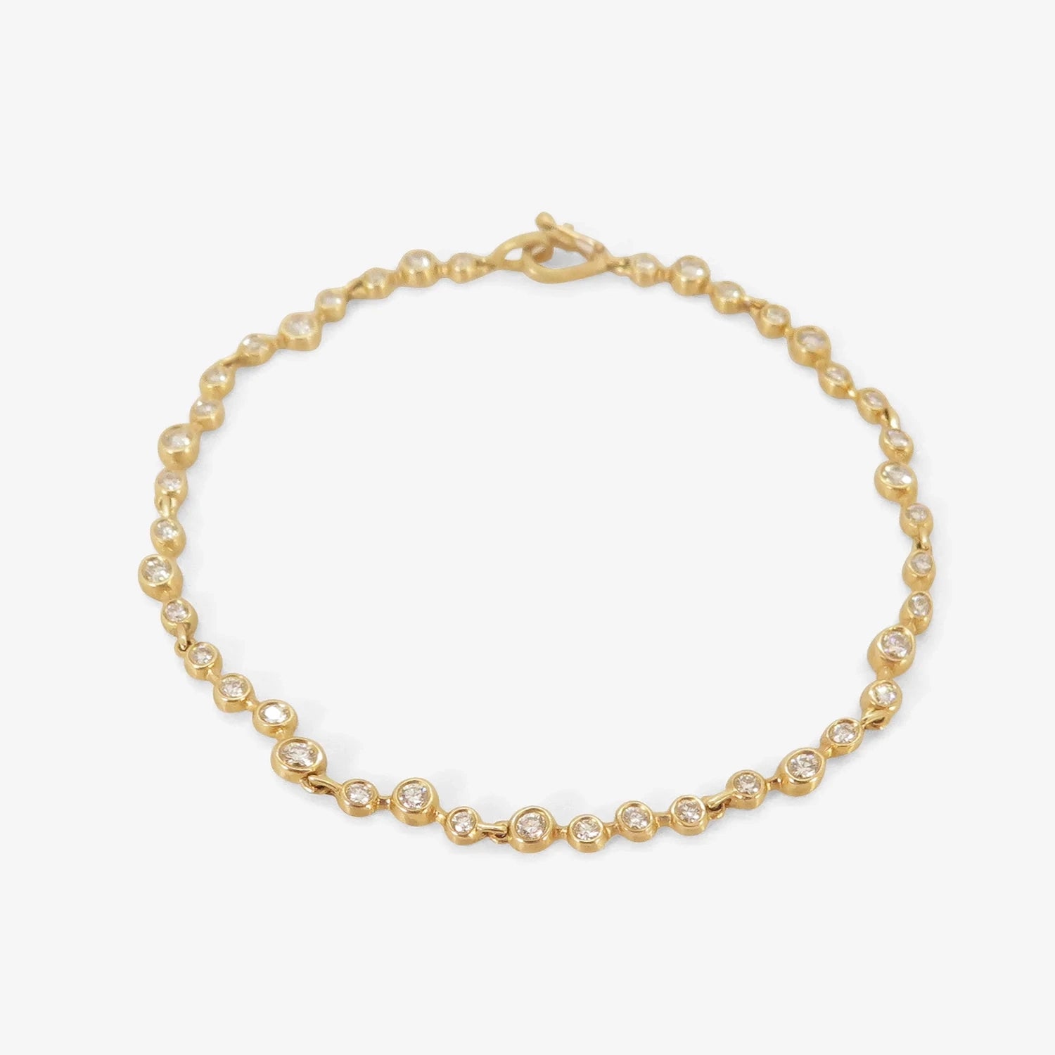 NICOLE LANDAW 14K & DIAMOND LARGE WAVING RIVIERA BRACELET, 1.35CT