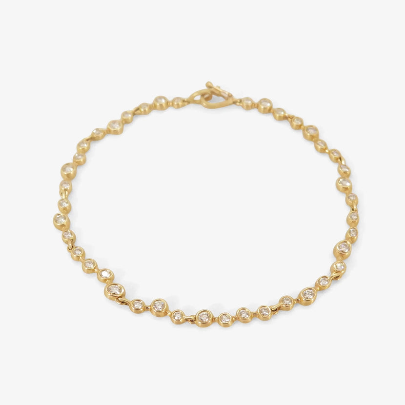 NICOLE LANDAW 14K & DIAMOND LARGE WAVING RIVIERA BRACELET, 1.35CT