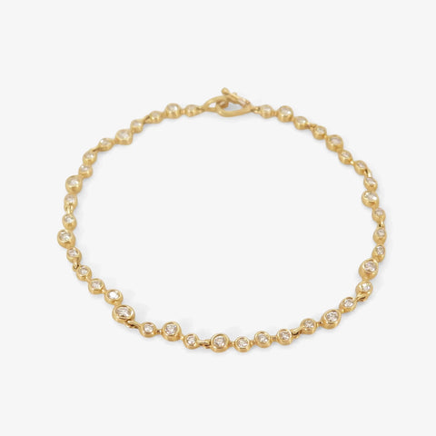 NICOLE LANDAW 14K & DIAMOND LARGE WAVING RIVIERA BRACELET, 1.35CT