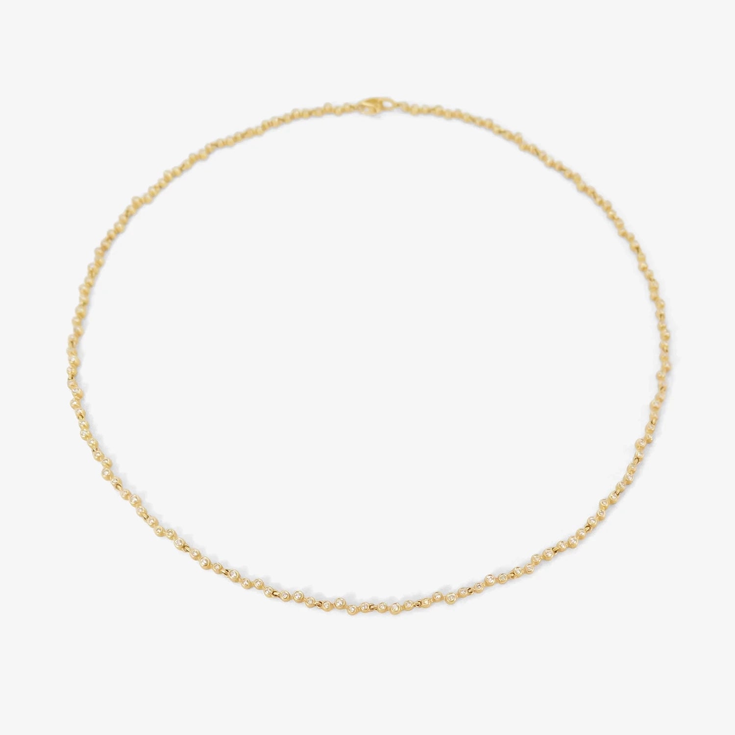 NICOLE LANDAW 14K & SMALL DIAMOND RIVIERA NECKLACE, 2CT