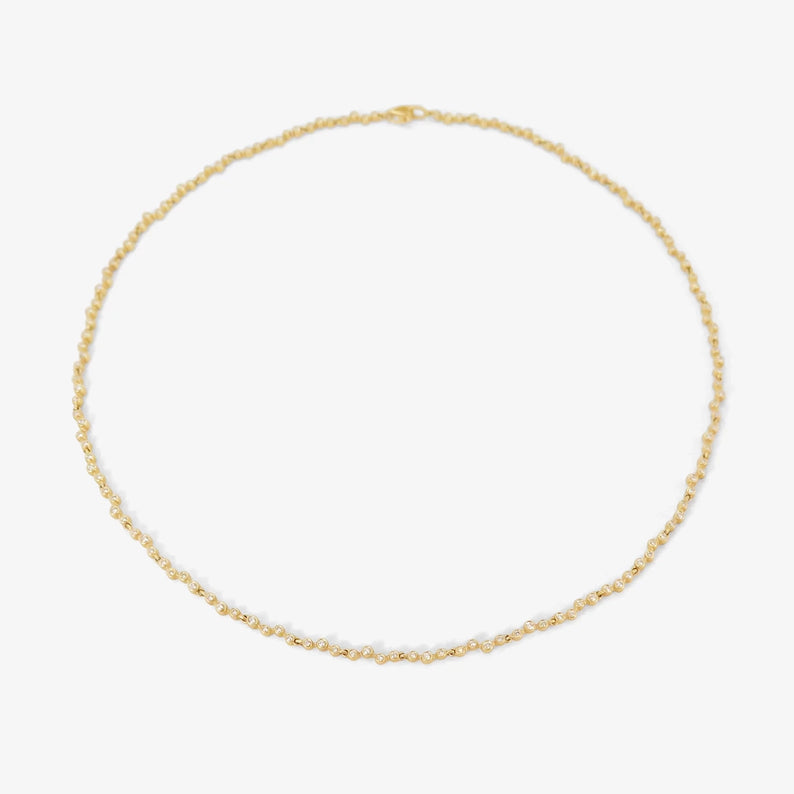 NICOLE LANDAW 14K & SMALL DIAMOND RIVIERA NECKLACE, 2CT