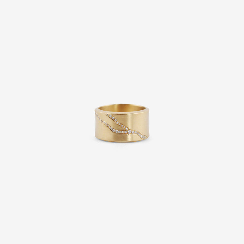NICOLE LANDAW 14K & DIAMOND KINTSUKUROI RING