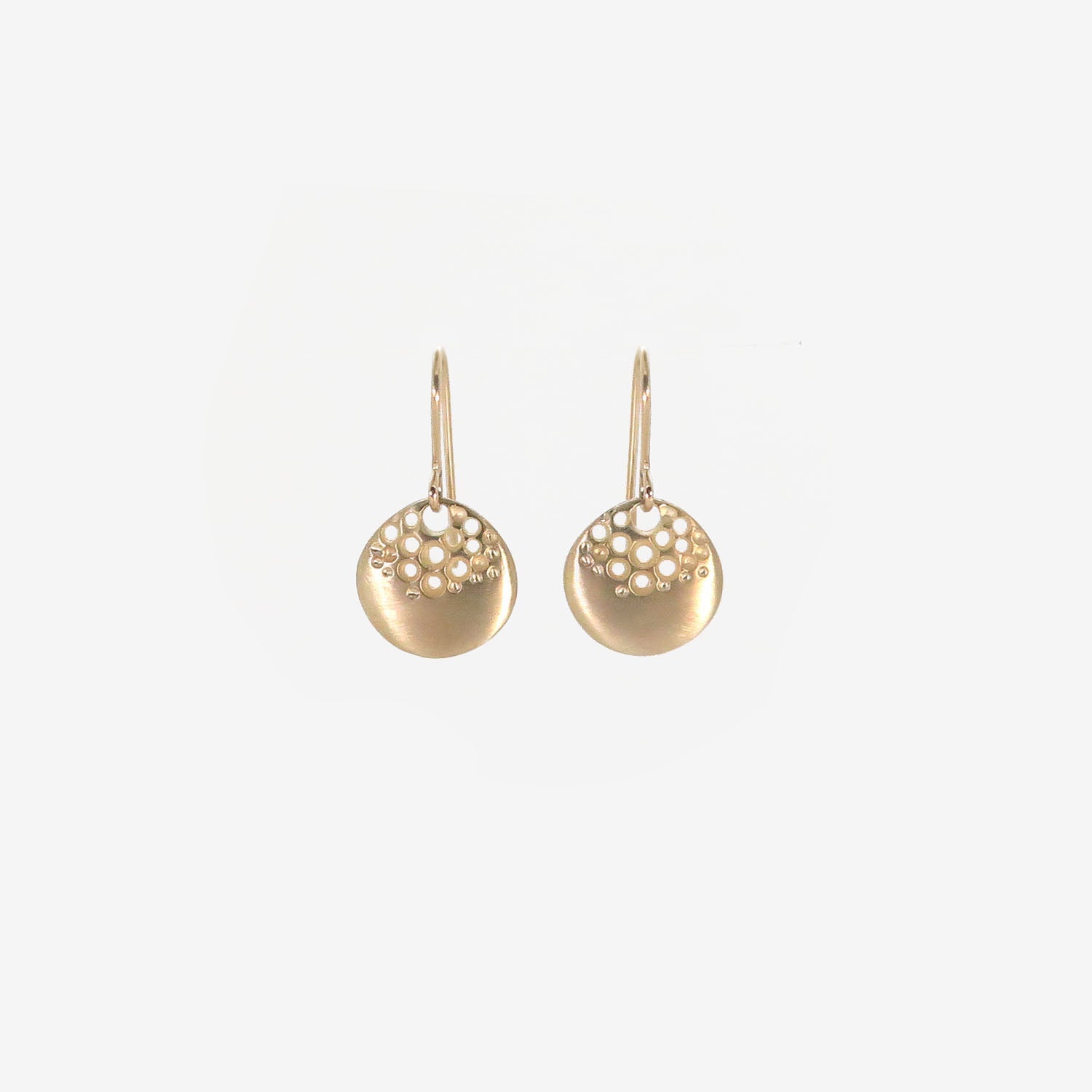 NICOLE LANDAW 14K MINI FRENCH LACE EARRINGS