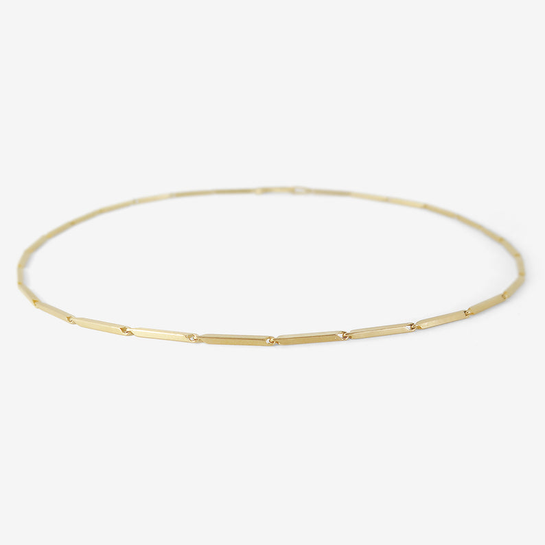 NICOLE LANDAW 14K MATTE FINISH FINE FOB CHAIN