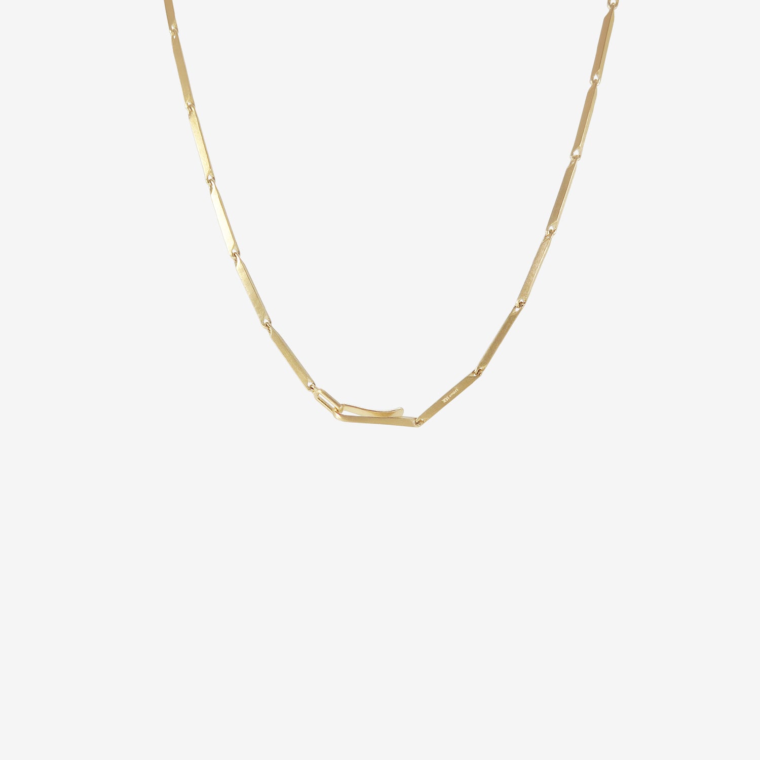 NICOLE LANDAW 14K MATTE FINISH HEAVYWEIGHT FOB CHAIN