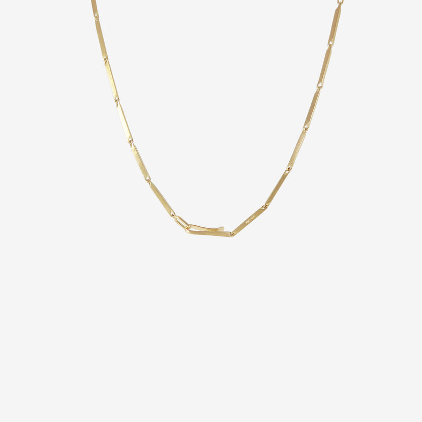 NICOLE LANDAW 14K MATTE FINISH HEAVYWEIGHT FOB CHAIN