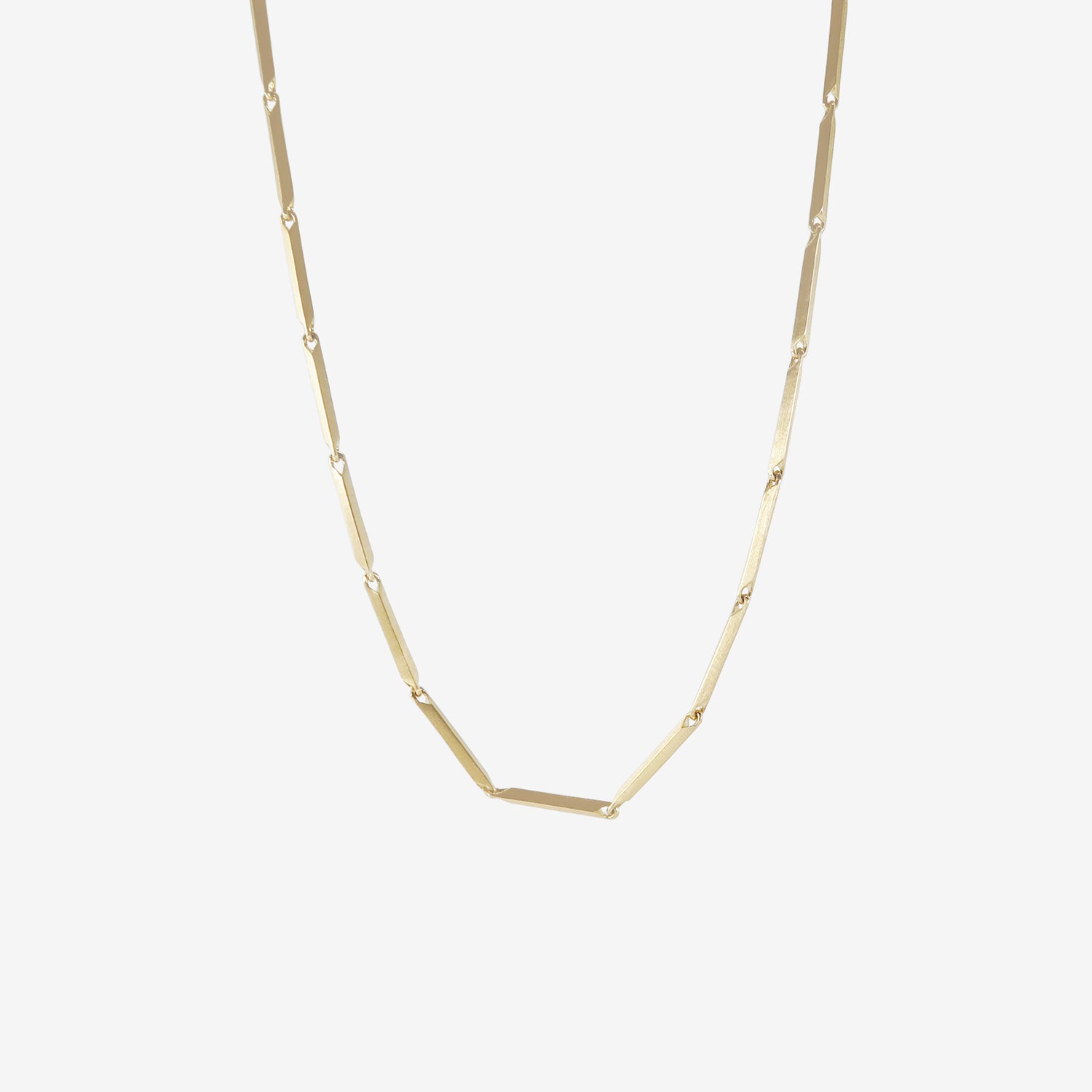 NICOLE LANDAW 14K MATTE FINISH HEAVYWEIGHT FOB CHAIN