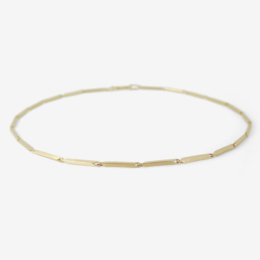 NICOLE LANDAW 14K MATTE FINISH HEAVYWEIGHT FOB CHAIN