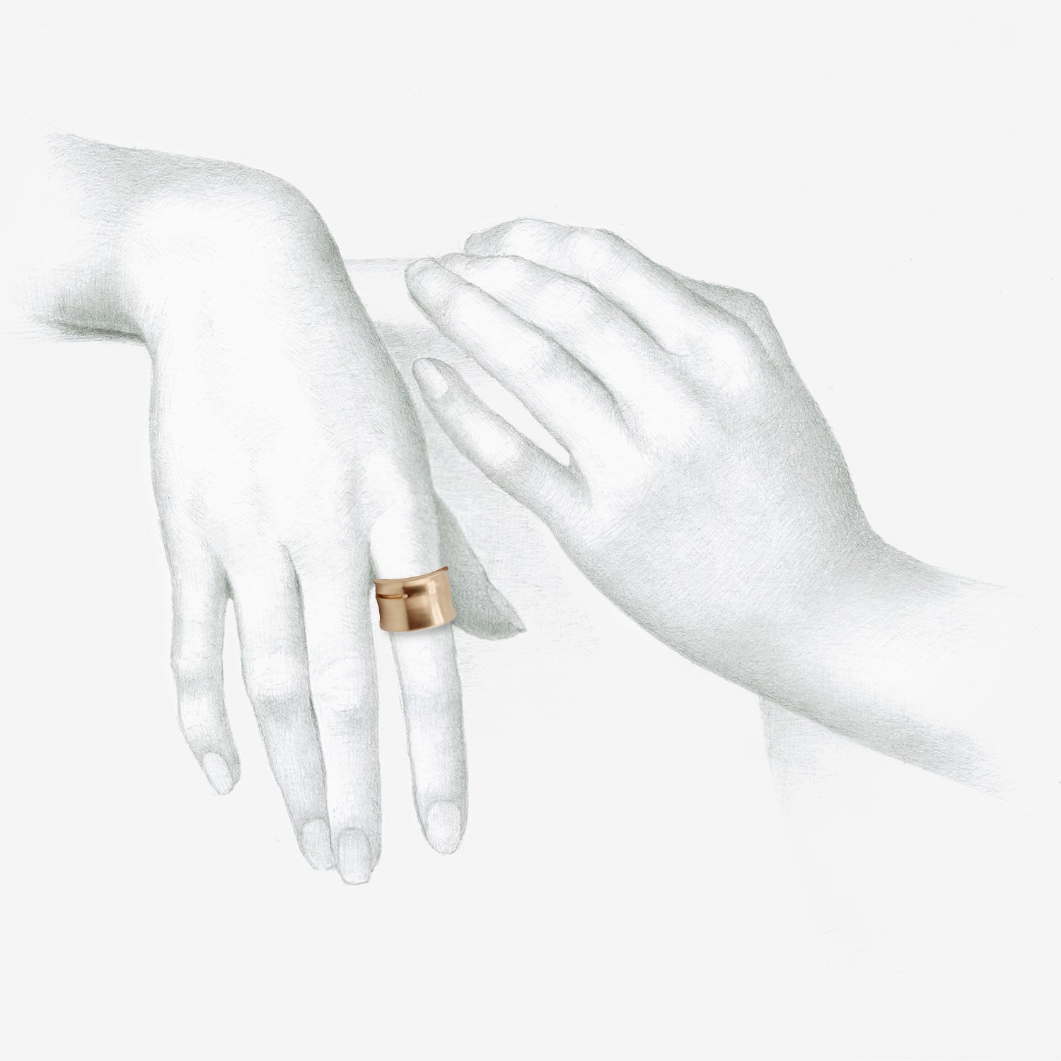 NICOLE LANDAW 14K ROTHKO RING