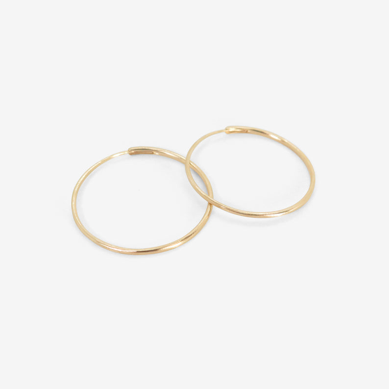NICOLE LANDAW 14K SMALL OUROBOROS ENDLESS HOOPS