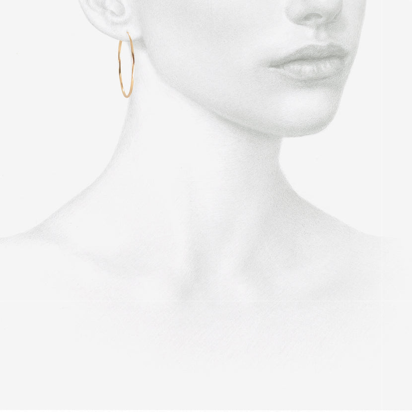 NICOLE LANDAW 14K SMALL OUROBOROS ENDLESS HOOPS