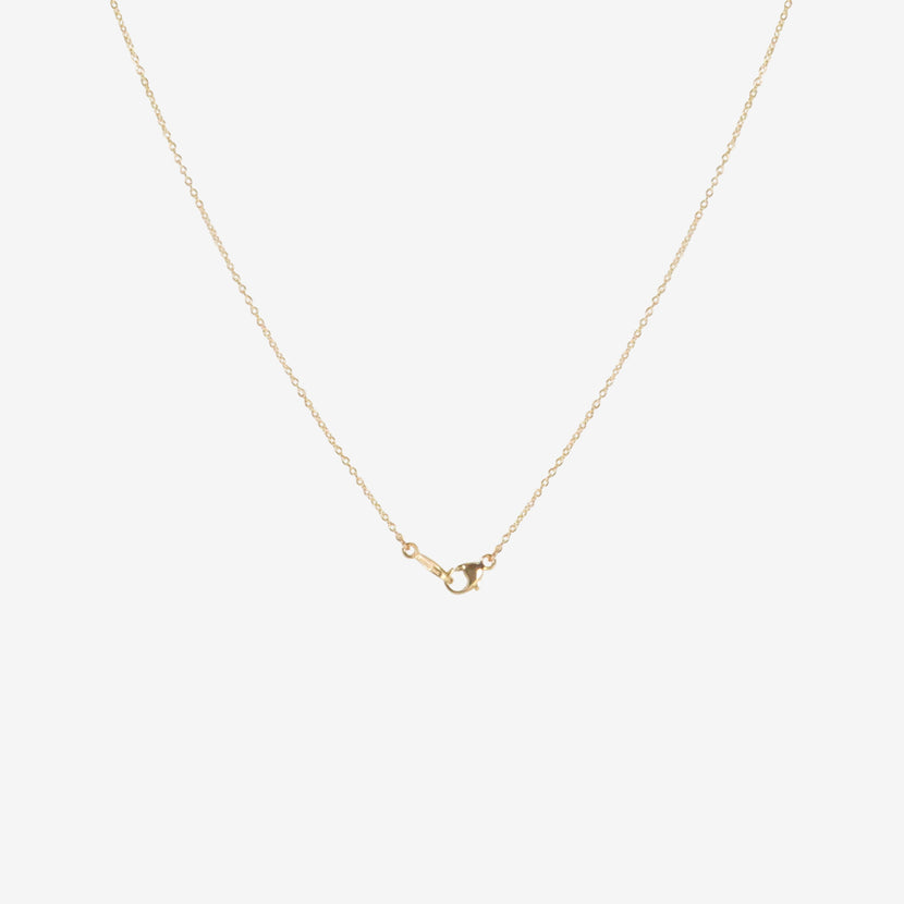 NICOLE LANDAW 14K & WHITE TOPAZ SOLITAIRE STORY NECKLACE