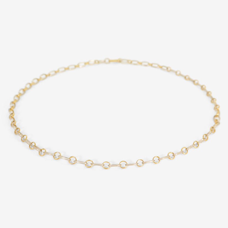 NIKOLLE RADI 18K & PLATINUM OVAL & ROUND LINK CHAIN NECKLACE