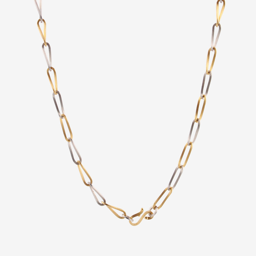 NIKOLLE RADI 18K & PLATINUM ZIP TWIST CHAIN NECKLACE