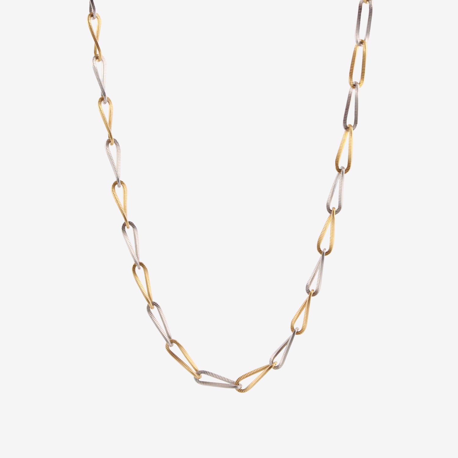 NIKOLLE RADI 18K & PLATINUM ZIP TWIST CHAIN NECKLACE