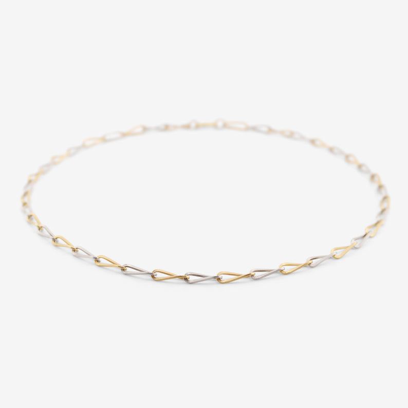 NIKOLLE RADI 18K & PLATINUM ZIP TWIST CHAIN NECKLACE