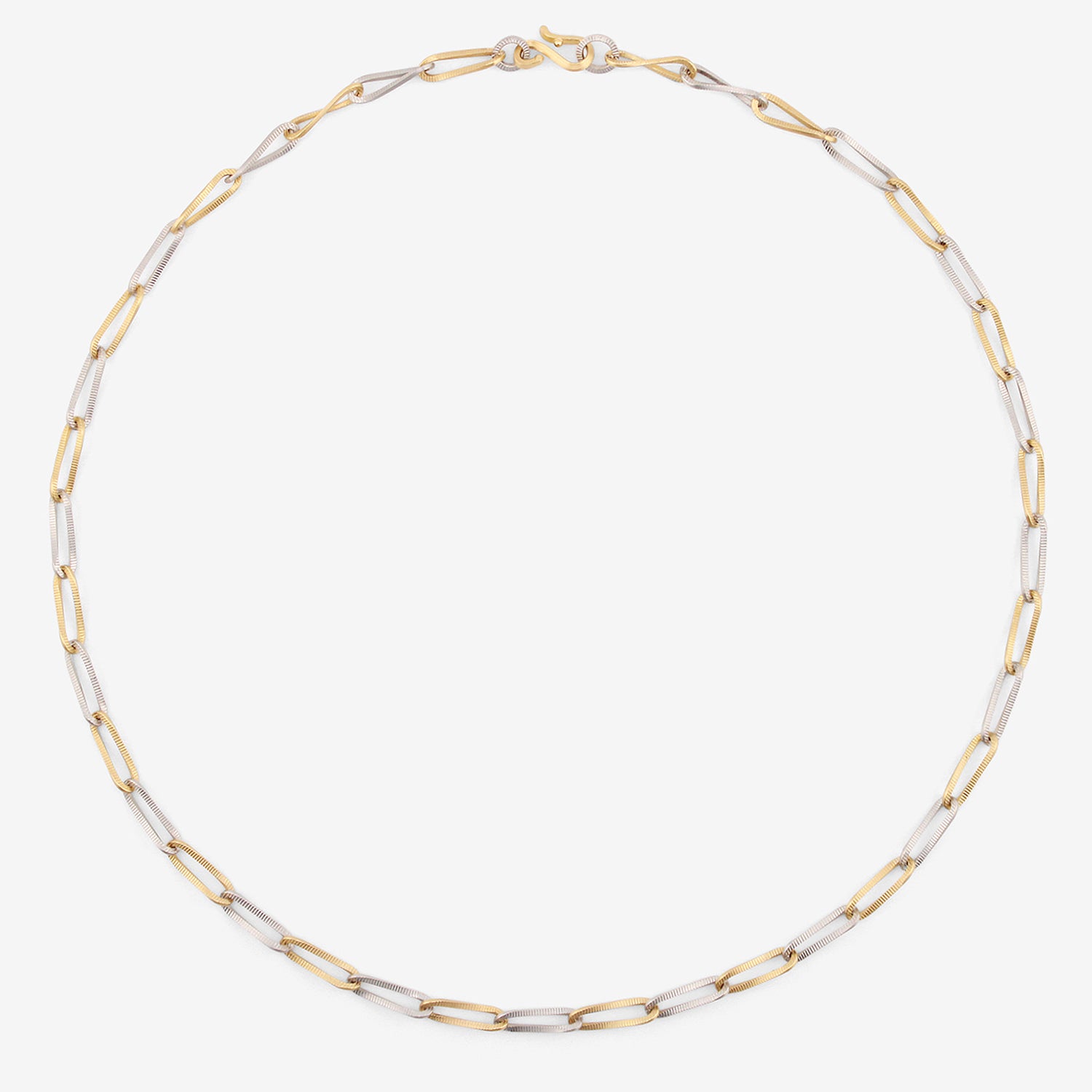 NIKOLLE RADI 18K & PLATINUM ZIP TWIST CHAIN NECKLACE