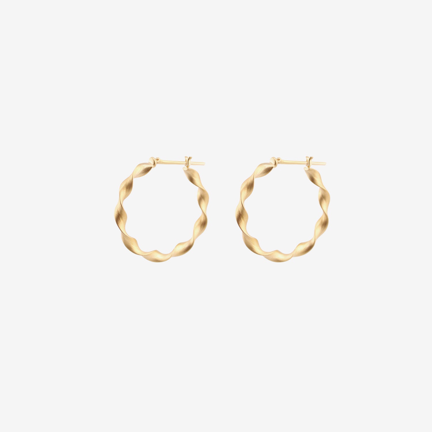 NIKOLLE RADI 18K LARGE SCROLL HOOPS ON POSTS
