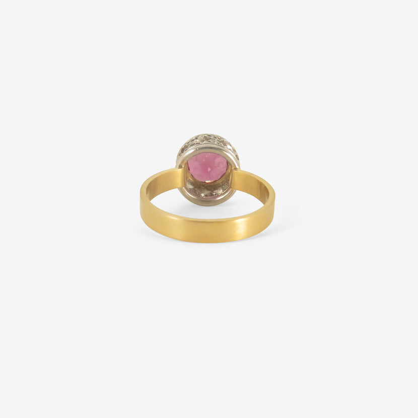 NIKOLLE RADI 18K & PLATINUM RING WITH ROUND PINK TOURMALINE, 2.35CT