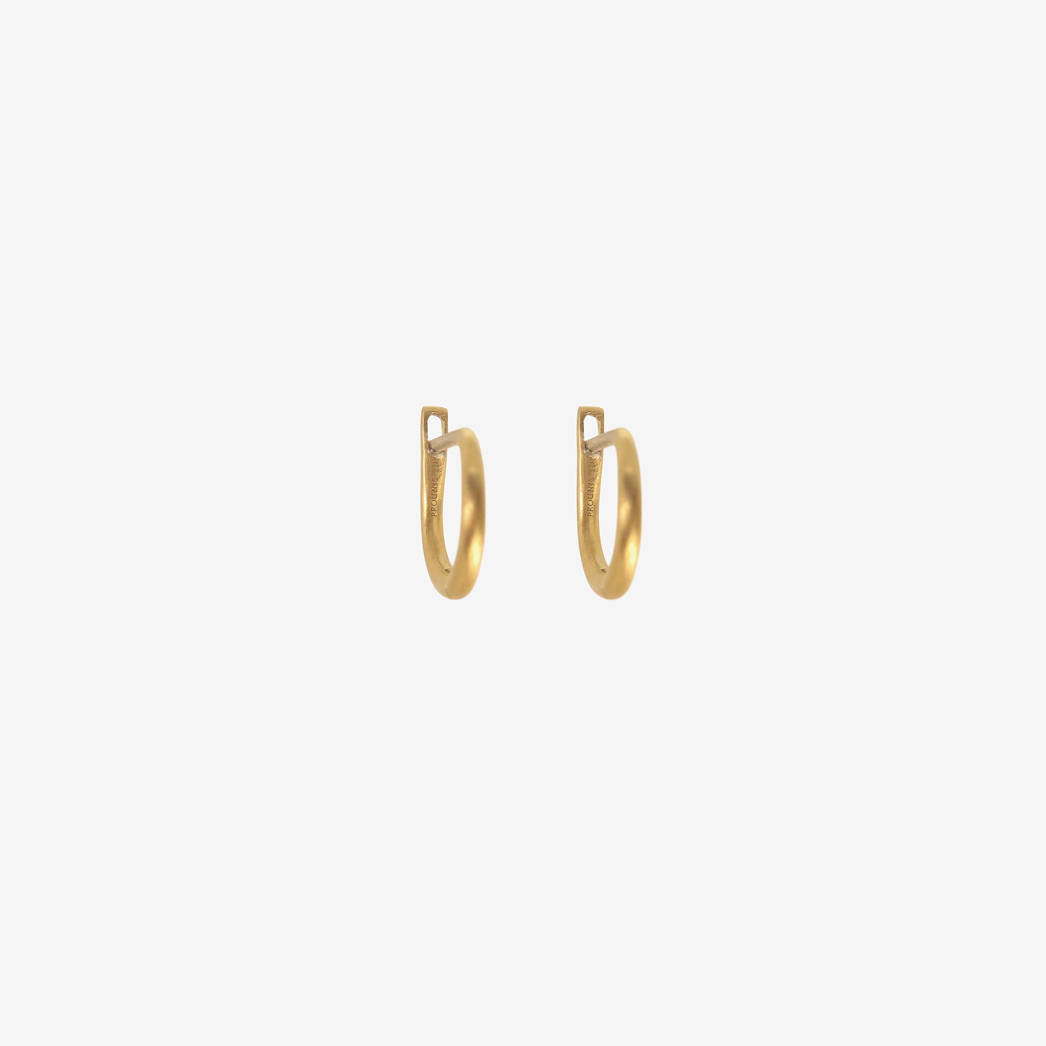 PROUNIS 22K 10MM HINGED HOOP & HOOK EARRINGS