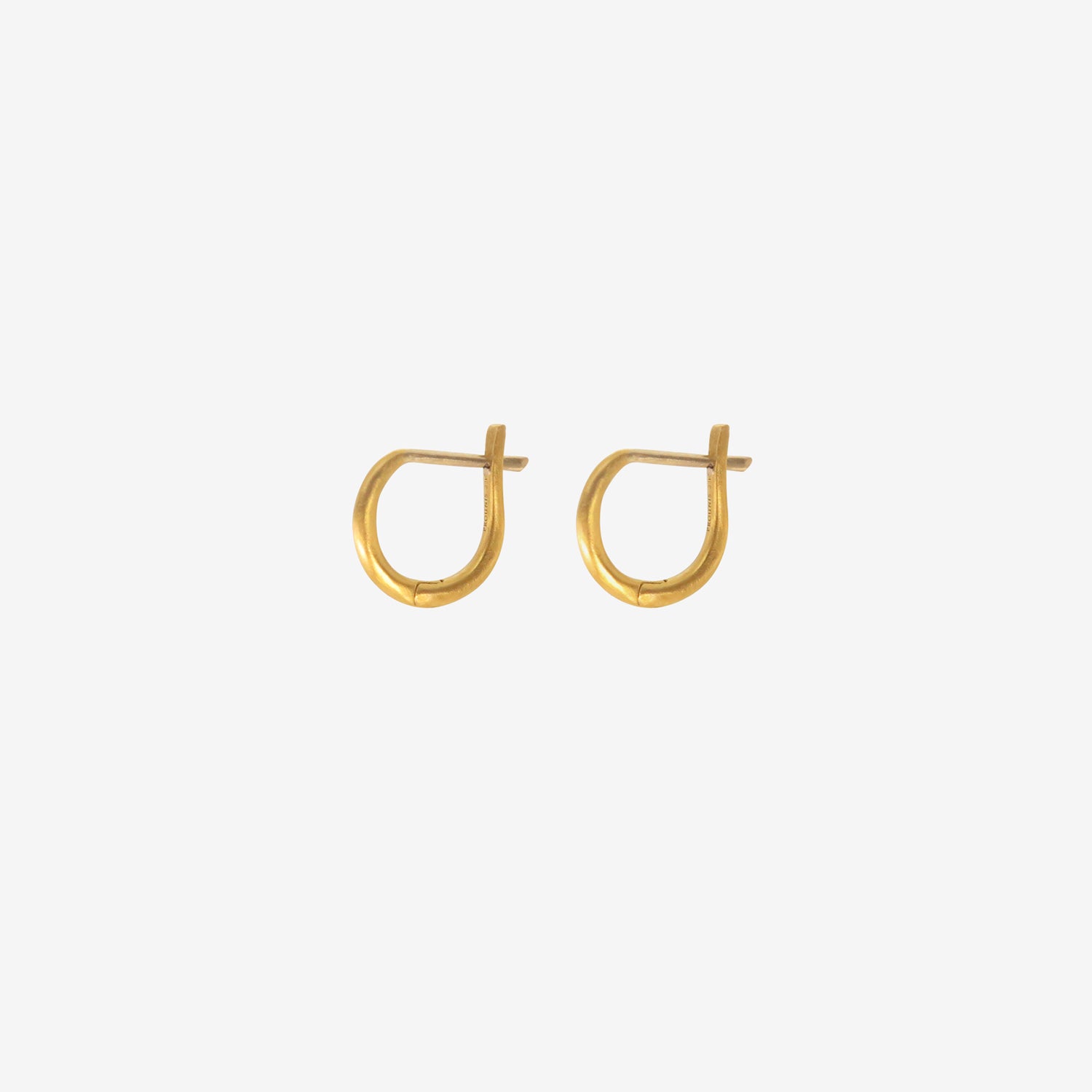 PROUNIS 22K 10MM HINGED HOOP & HOOK EARRINGS