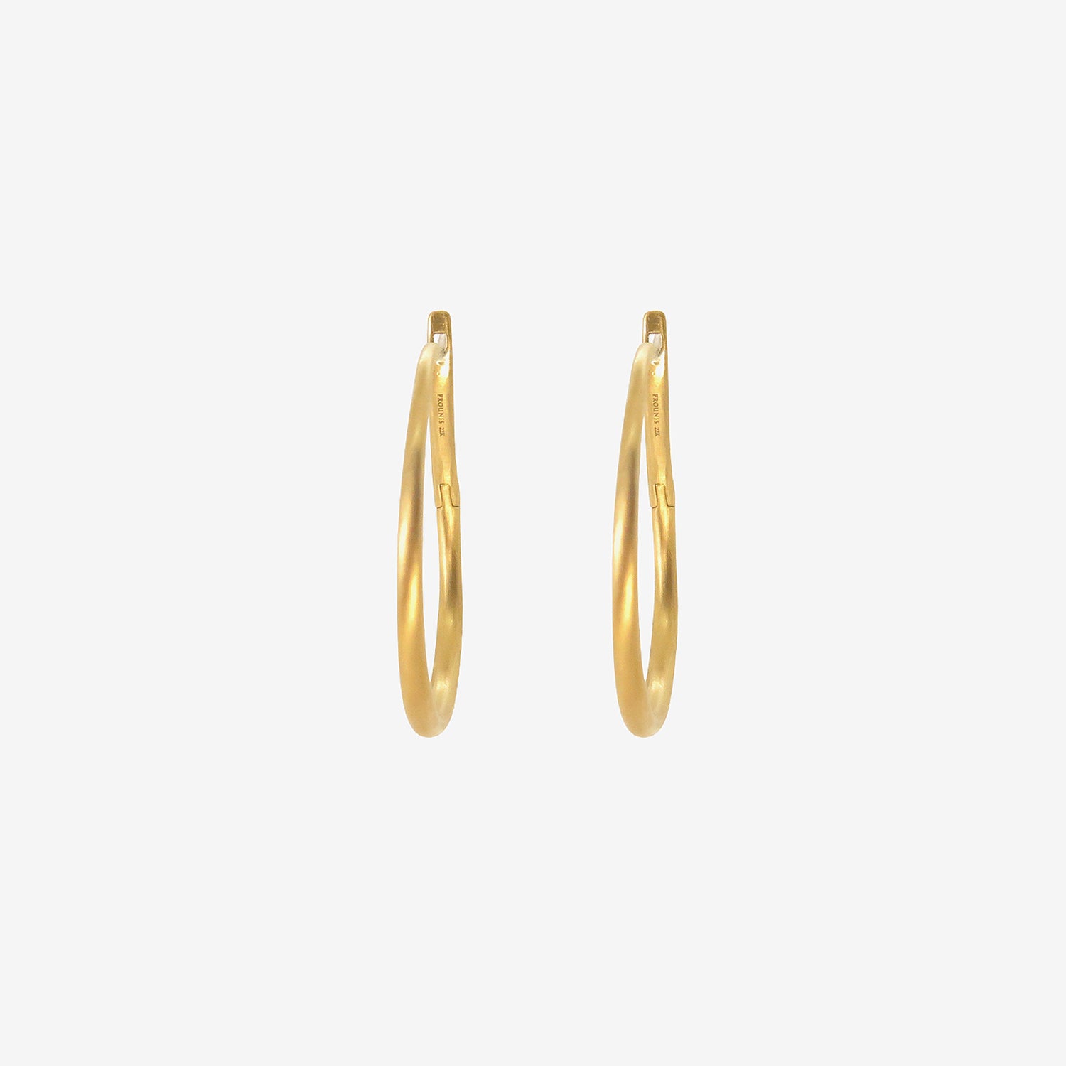 PROUNIS 22K 40MM HINGED HOOP AND HOOK EARRINGS